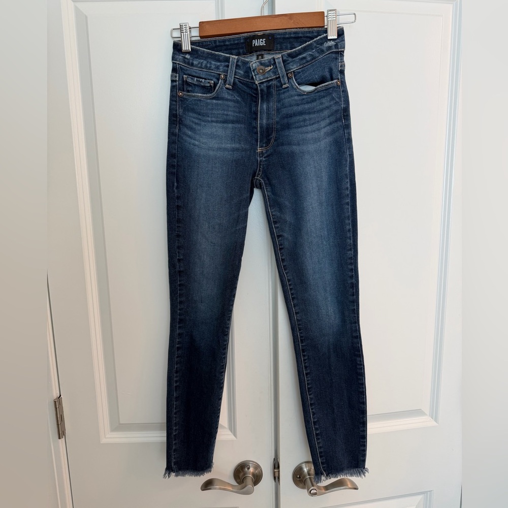 PAIGE Hoxton Ankle Dark Blue Skinny Jeans